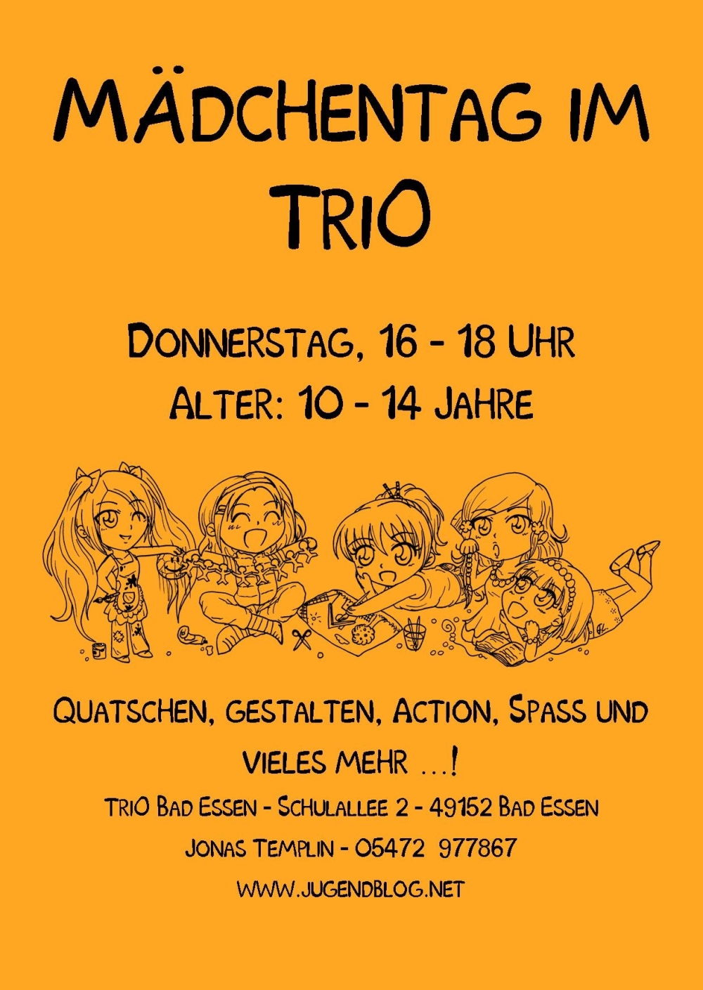 Mädchentag front Publisher 03.2015 Orange